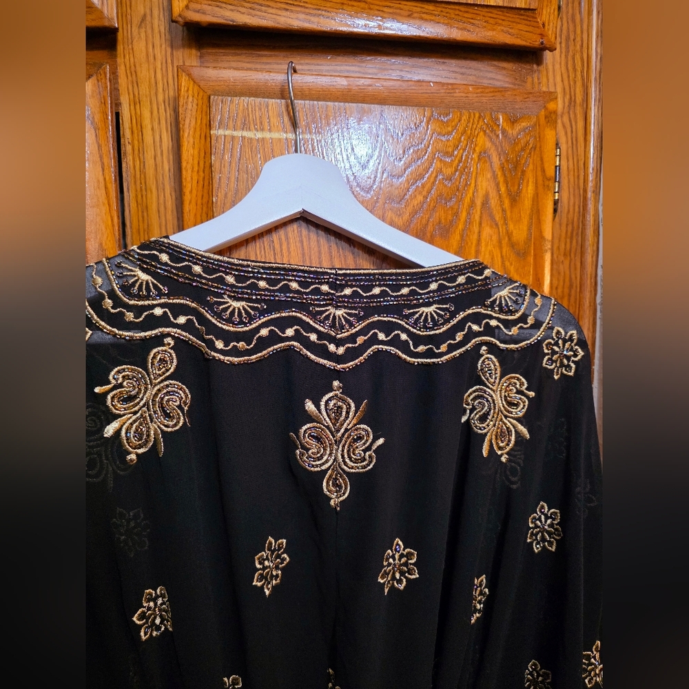 ALICE + OLIVIA Marva Embellished Mini Kaftan Size L - Picture 7 of 10